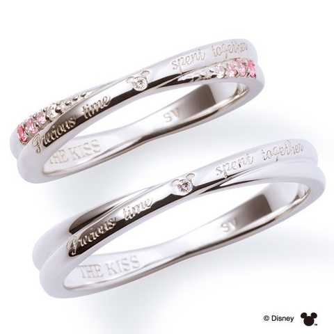 ディズニー 隠れミッキー / シルバー ペア リング 