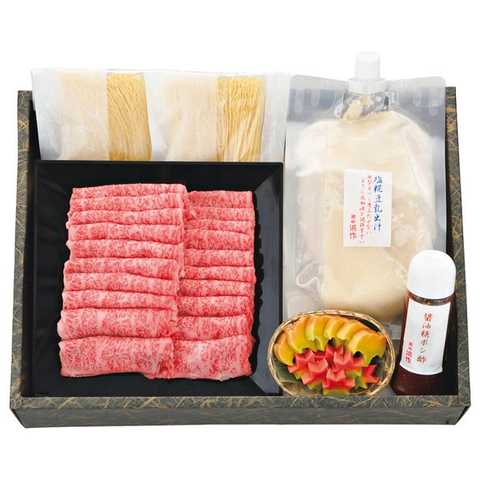 岡山浜作　塩糀豆乳出汁　黒毛和牛しゃぶ鍋