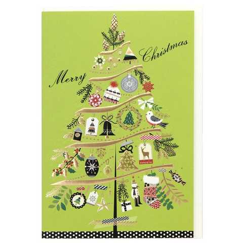 カラーチャート　クリスマスカード　グリーンツリーＮｏ．２