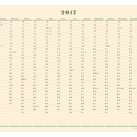 ONE YEAR WALL CALENDAR 2017