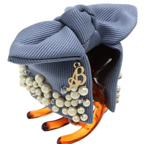 グログランパールビジューミニバンスクリップ