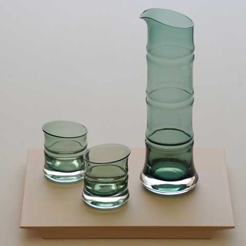 青竹　酒器三点揃