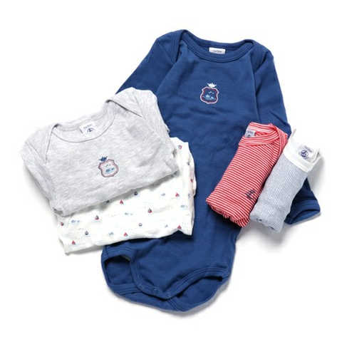 ミラレ＆カラー長袖ボディ５枚組