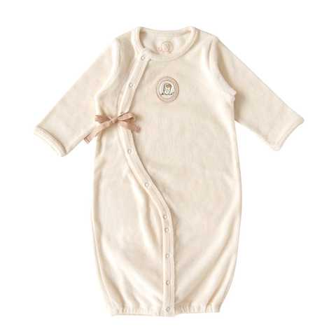 Hoppetta plus　オーガニックコットン　パイル2wayドレス　きなり