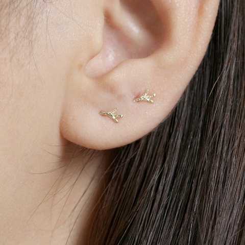 cui-cui あしあとピアス | K10YG