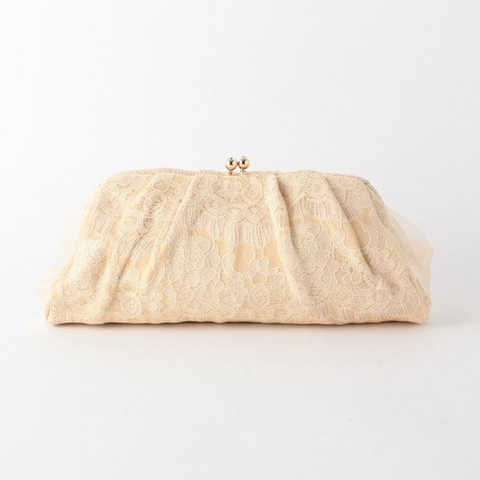 JP レース/オーガンジー重ね クラッチバッグ / 2WAY