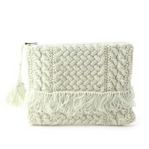 ニットクラッチバッグ