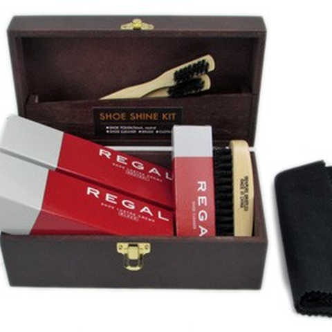 オリジナル木箱入りシューケアキット 「靴のお手入れセット」