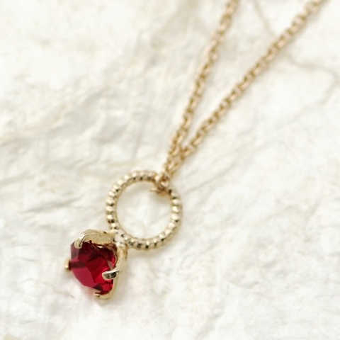 誕生石プチビジューネックレス