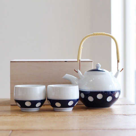 吉田水玉 土瓶茶器セット