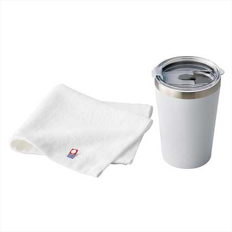AMIi HOME　カップインタンブラー(WH)＆タオル
