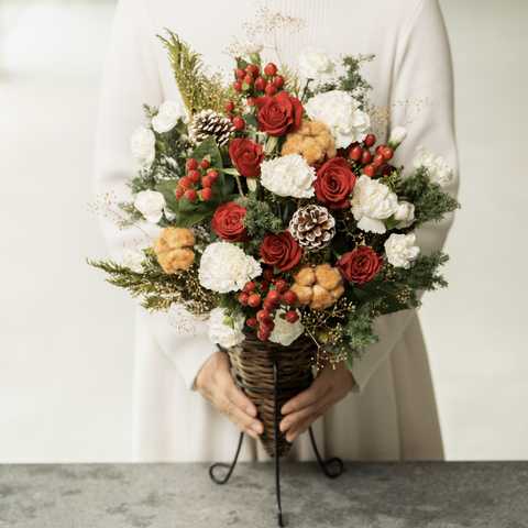 【送料無料】開店祝い用スタンドバスケット オーキッド