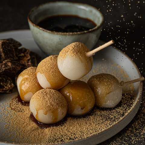 芋菓子屋 黒蜜きな粉芋団子瓶 4本セット