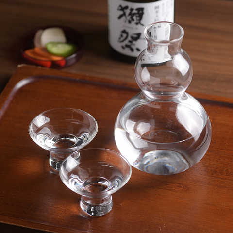 潤 ひさご酒器セット 徳利 おちょこ セット お猪口 とっくり 日本製 ガラス 日本酒 酒器 酒好き