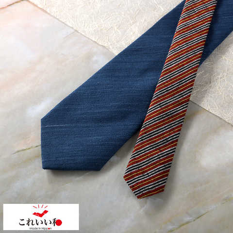 これいい和 日本の織物 ネクタイ 武州正藍染 × 三河木綿