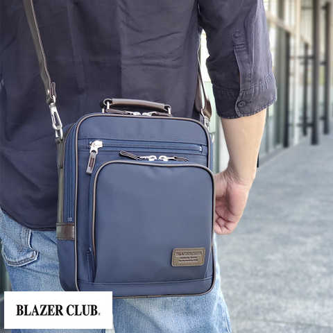 BLAZER CLUB 高密度ツイルナイロン 縦型 BOX型 ショルダーバッグ