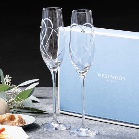 WEDGWOOD ウェッジウッド プロミシス トゥー ハーツ シャンパン ペアグラス