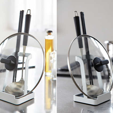 山崎実業 tower お玉&鍋ふたスタンド