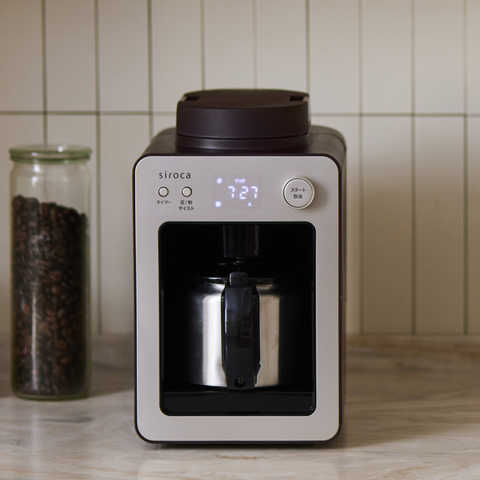 siroca（シロカ）全自動コーヒーメーカー カフェばこ MCモデル シャンパンシルバー［SC-A372 ］