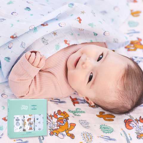 【日本正規品】スワドル おくるみ ３枚セット トイストーリー　[120cm×120cm]