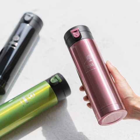 名入れ ワンタッチ ステンレスボトル430ml [部活イラスト/ワンポイント]