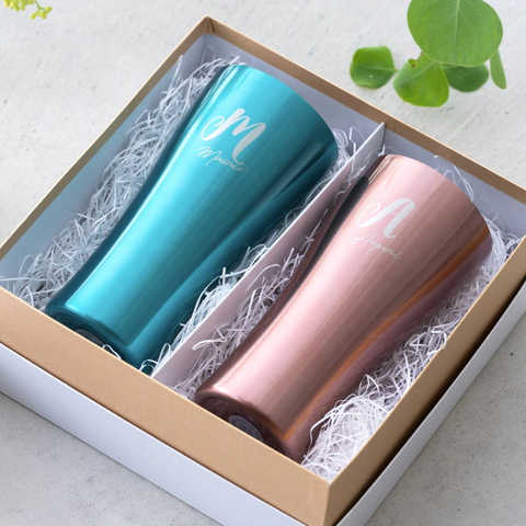 お揃い名入れ ペアタンブラー 420ml [保冷保温]
