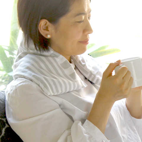 クリッパン 麦の温冷ネックピロー ラベンダー ストライプス