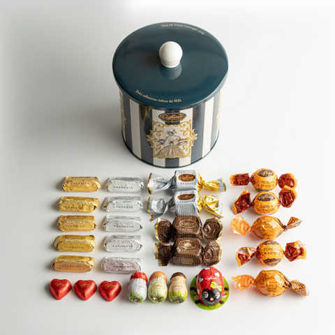 【2/5～順次発送】Caffarel（カファレル） アンティークポット缶 26粒入り [ショッピングバッグ付き]