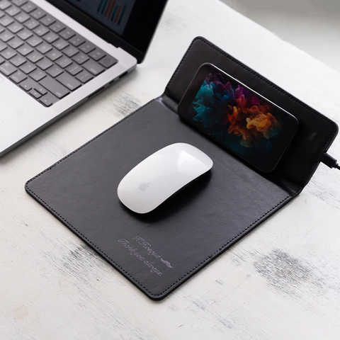 名入れ ワイヤレス充電付き マウスパッド[Qi充電/5W]