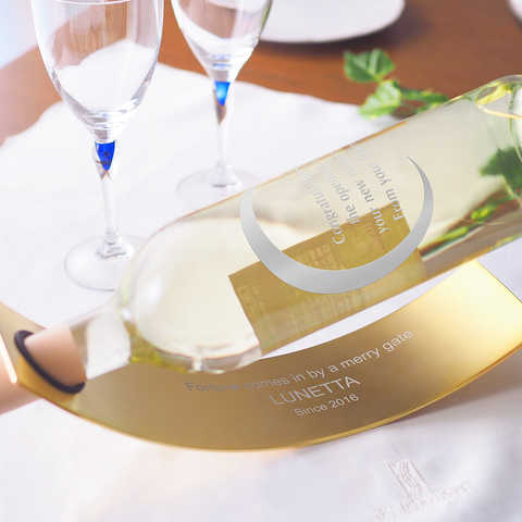 【名入れ】スイングワインホルダー ゴールド