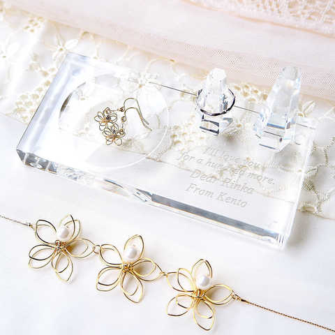 【名入れ】クリスタルリングホルダー