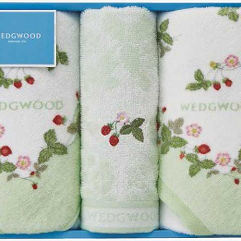 ウェッジウッド ワイルドストロベリー フェイスタオル2P&ウォッシュタオル TT84255656G グリーン