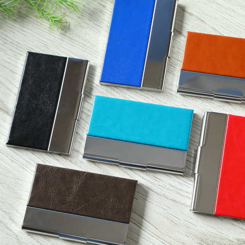 【名入れ】カラーPUステンレスカードケース