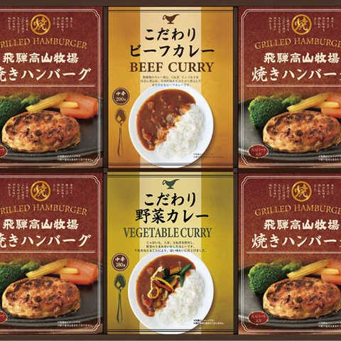 飛騨高山牧場 焼きハンバーグ＆こだわりカレーセット BHF-EJR 
