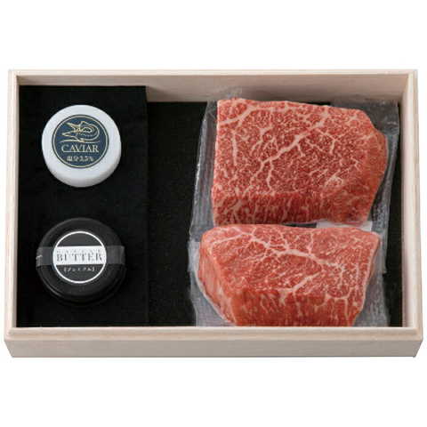 蝶鮫屋 A級グルメセット(フレッシュキャビア・キャビアバター・モモステーキ)
