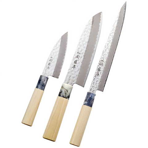 関藤平 鎚起 刺身・三徳・小出刃包丁3本セット