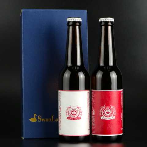 紅白ラベルビールの詰め合わせ(アンバースワンエール・こしひかり仕込み)