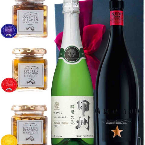 スパークリングワイン/酵母の泡 甲州&イネディットビール&牡蠣3瓶
