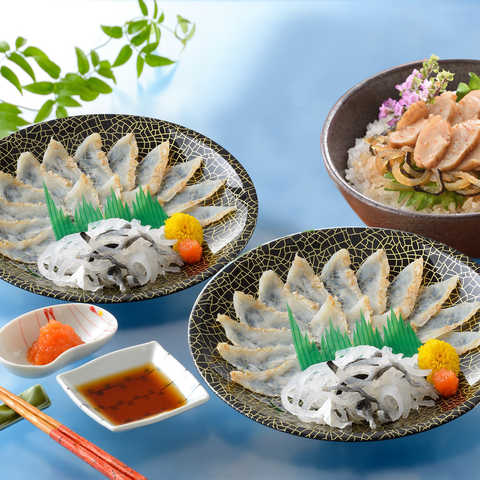 「関とら本店」 ふく三昧 ふくたたき刺身とふく漬け丼の具セット