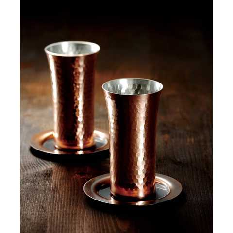 アサヒ 食楽工房 純銅鎚目一口ビール 2個セット CNE926