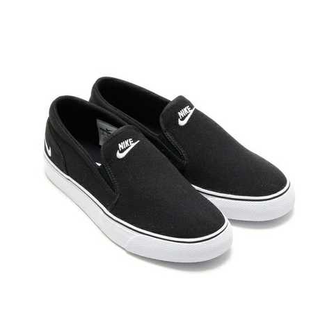 NIKE WMNS TOKI SLIP CANVAS (BLACK/WHITE) (17SU)
