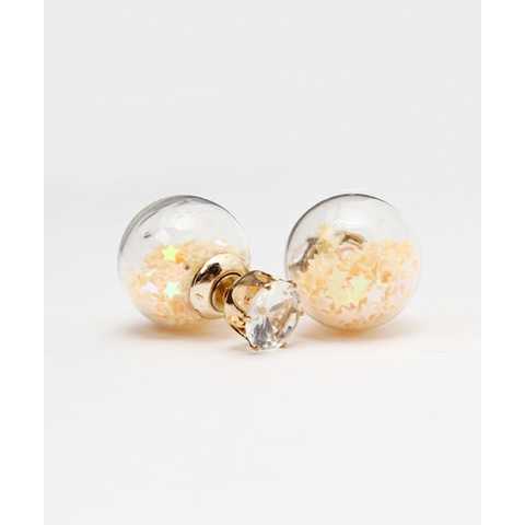 2WAYビーズキャッチビジューピアス