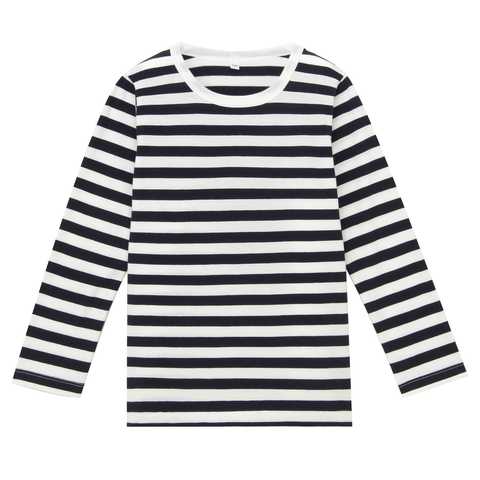 毎日のこども服オーガニックコットンしましま長袖Ｔシャツ（キッズ）　キッズ110〜150
