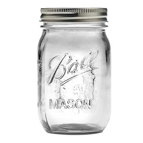 Made In USA 【Ball】ボール Mason Jar メイソンジャー レギュラーマウス 480ml Clear クリアー