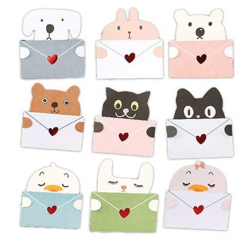 メッセージ カード 動物 9種セット 