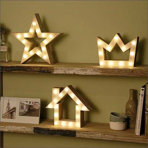 WOODEN MARQUEE LIGHT