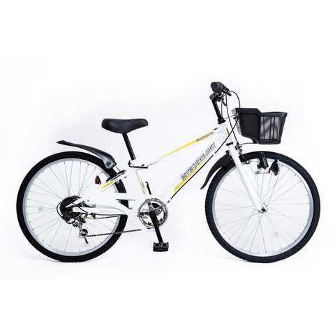 21Technology 【21テクノロジー】 子ども自転車 キッズマウンテン 24インチ シマノ6段変速 ダイナモライト付き 後輪サークル錠 チェーンケース付き 適用身長目安125cmより KD246〕