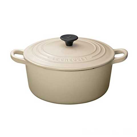 ル・クルーゼ(Le Creuset)  鋳物 ホーロー 鍋 ココット・ロンド  22 cm デューン ガス IH オーブン 対応  【日本正規販売品】