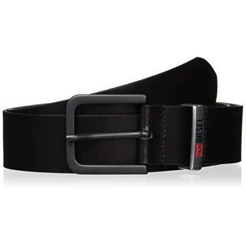 (ディーゼル) DIESEL メンズ ベルト MEN'Sロゴ レザーベルト X06378PR227 80 ブラック T8013