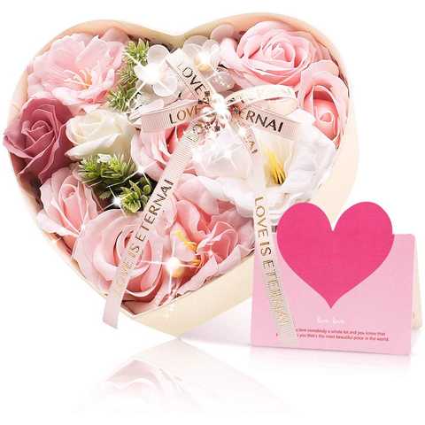 Heytoos ギフト ソープフラワー プレゼント 造花 花束 花 バラ型 枯れない花 石鹸花 バレンタインデー 誕生日 敬老の日 母の日 父の日 入学 結婚祝い Heytoos